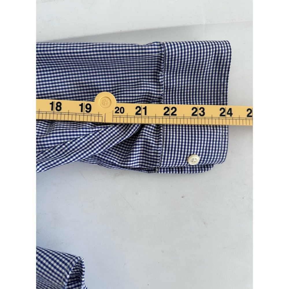 Walt Disney World Button Shirt Mickey Long Sleeve Gingham Blue Check Men's XXL - Picture 9 of 9